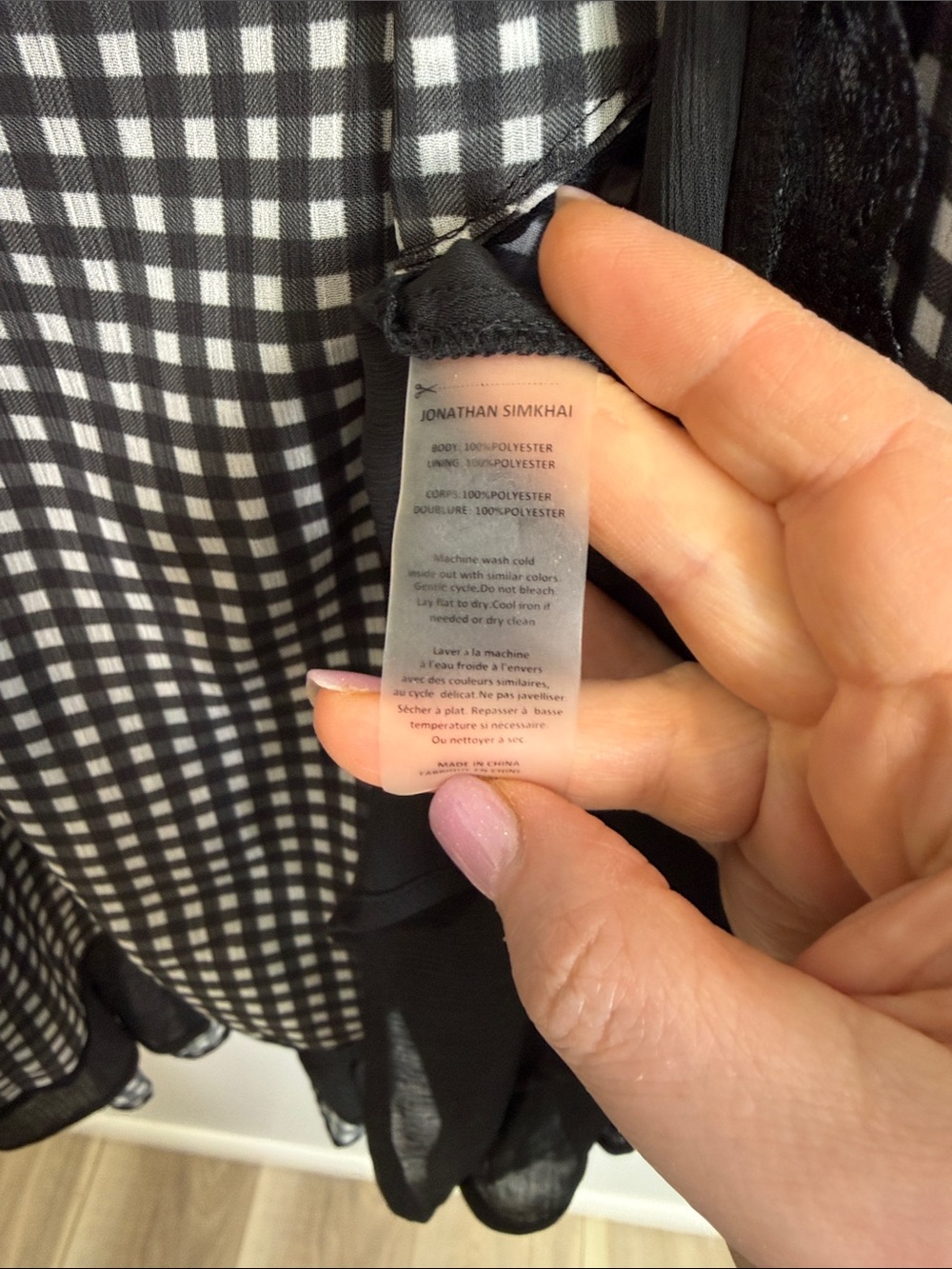 Johnathon Simkhai gingham ruffle slit maxi skirt size medium - Picture 4 of 8